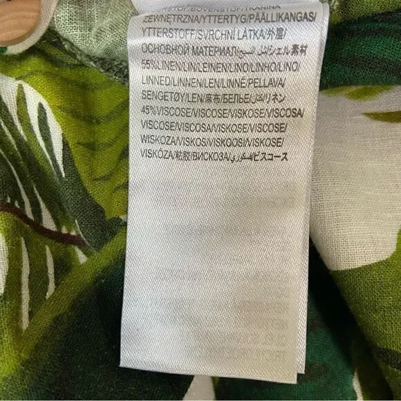 Farm Rio White Cocoa Forest Green Jumpsuit Short Sleeves Size XS - Picture 9 of 9